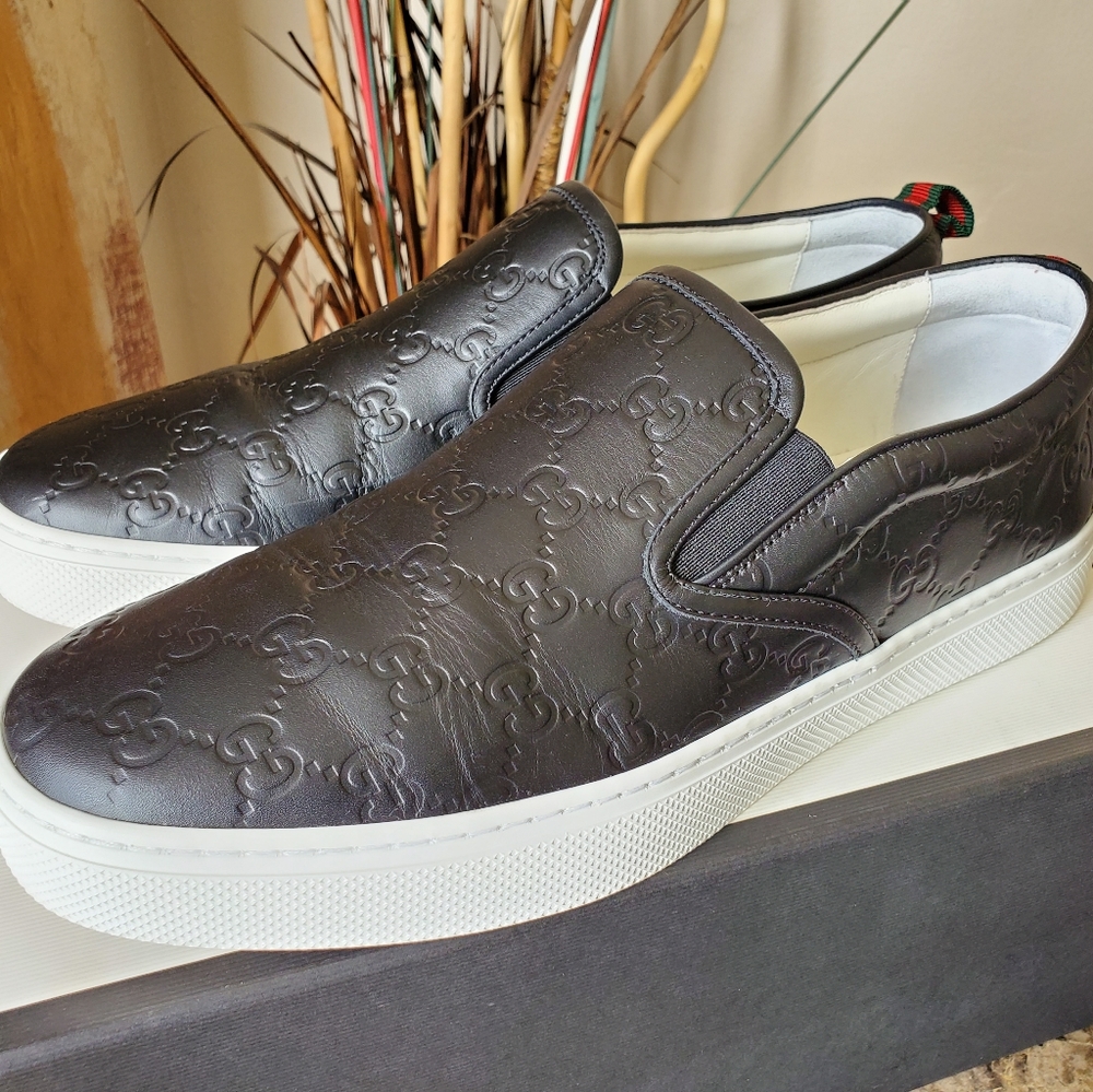 Mens Gucci Signature Slip on Sneakers